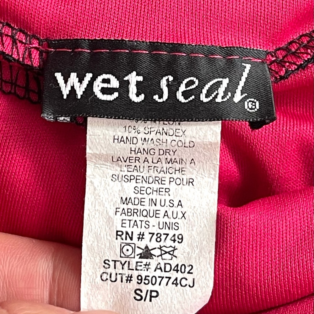 Vintage Y2K Wet Seal Sleeveless Pink Black Lace Mini Dress witchy vamp goth sz S - Picture 7 of 7